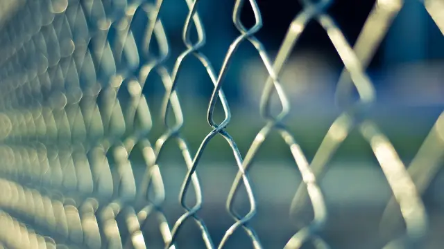 A prison perimeter fence